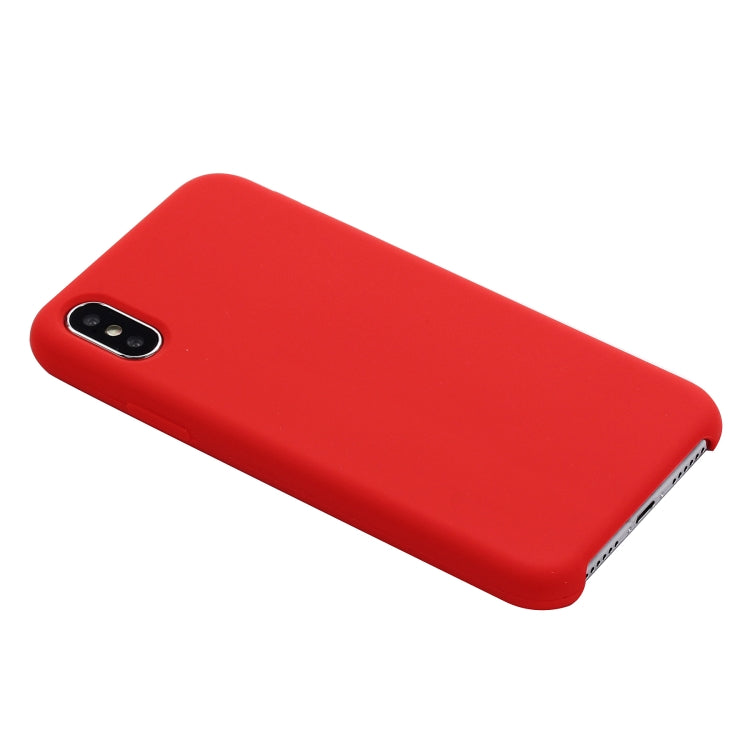 For iPhone XS Max Four Corners Full Coverage Liquid Silicone Protective Case Back Cover, For XS Max, For XS Plus, XS Max