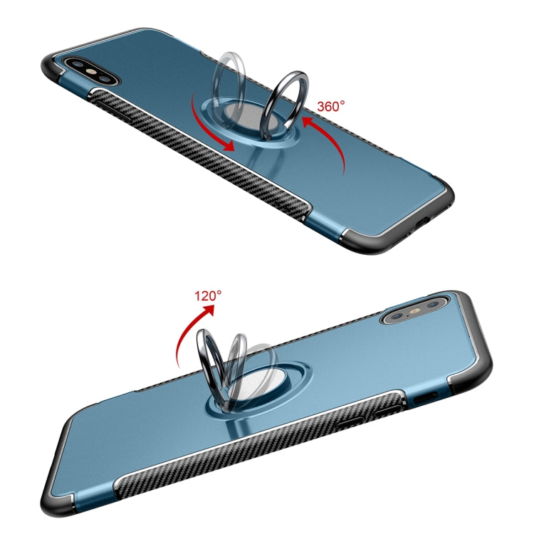 For iPhone XS Max Magnetic 360 Degrees Rotation Ring Armor Protective Case, For XS Max