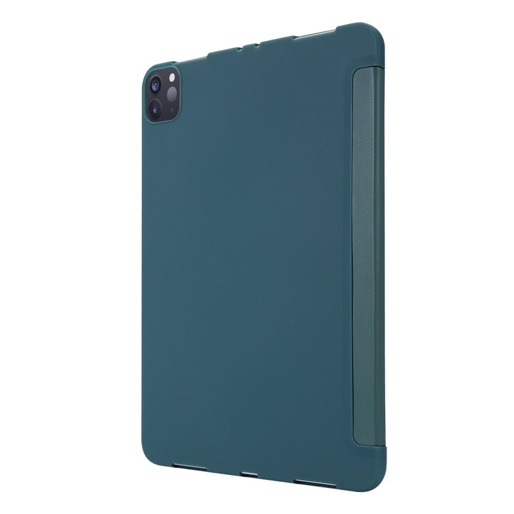 For iPad Pro 11 (2020) PC + PU Leather Tablet Case with Three-folding Holder, For iPad Pro 11 (2020)