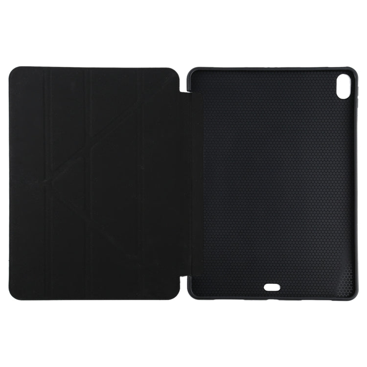 Millet Texture PU+ Silicone Full Coverage Leather Case with Multi-folding Holder for iPad Air (2020) 10.9 inch, For iPad Air (2020) 10.9 inch