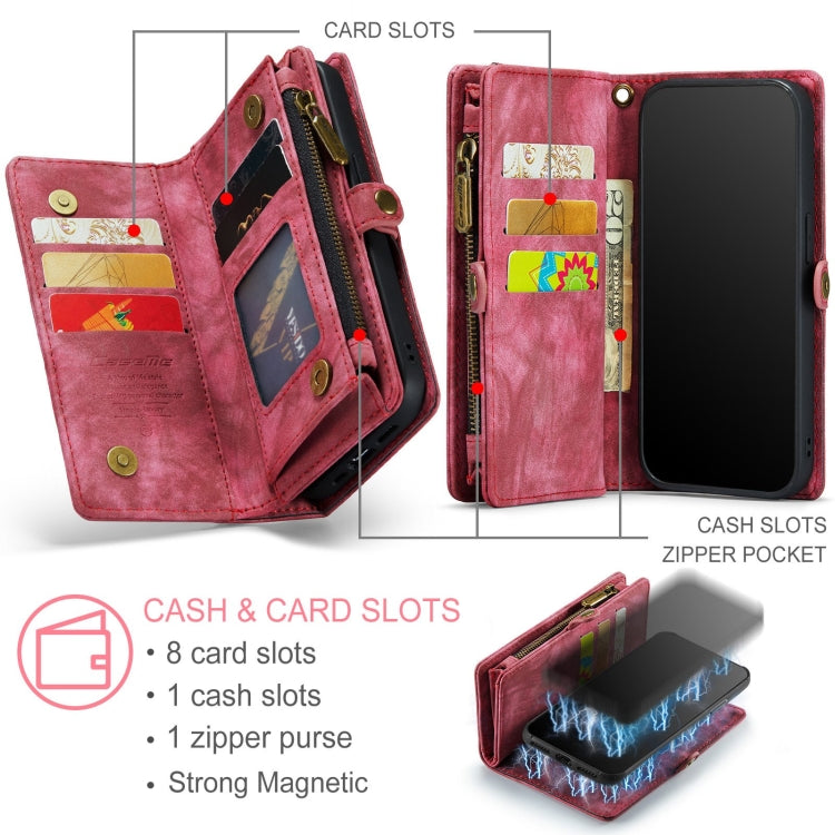 For iPhone XS Max CaseMe Detachable Multifunctional Horizontal Flip Leather Case with Card Slot & Holder & Zipper Wallet & Photo Frame, For iPhone XS Max