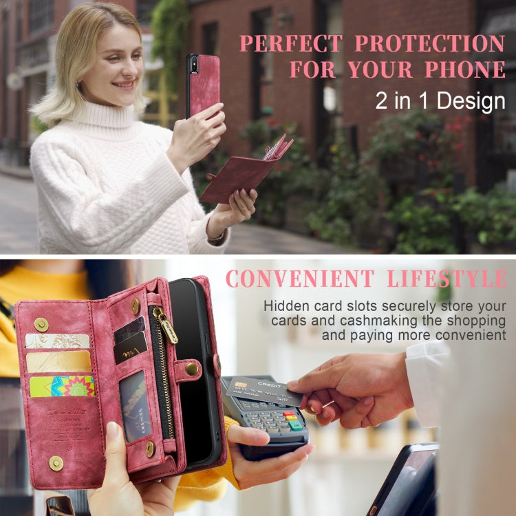 For iPhone XS Max CaseMe Detachable Multifunctional Horizontal Flip Leather Case with Card Slot & Holder & Zipper Wallet & Photo Frame, For iPhone XS Max