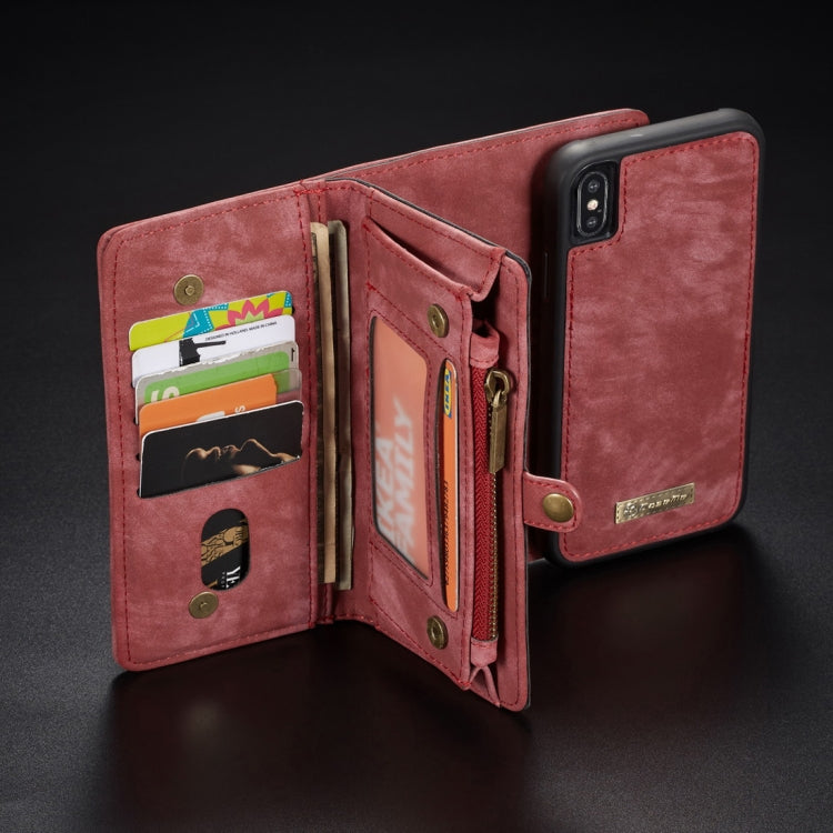 For iPhone XS Max CaseMe Detachable Multifunctional Horizontal Flip Leather Case with Card Slot & Holder & Zipper Wallet & Photo Frame, For iPhone XS Max