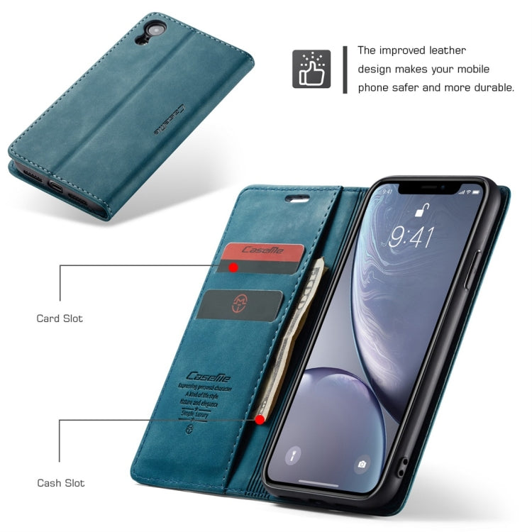 For iPhone XR CaseMe-013 Multifunctional Retro Frosted Horizontal Flip Leather Case with Card Slot & Holder & Wallet, For iPhone XR
