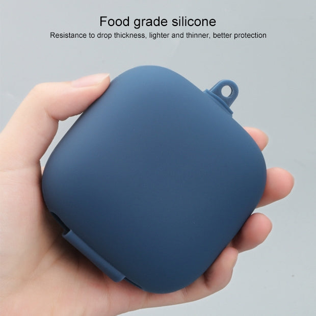 Solid Color Silicone Wireless Bluetooth Earphone Protective Case for Beats Powerbeats Pro, Wine Red, Black, Yellow, Dark Blue, Gray Blue, Grass Green, Grey, Light Purple, Mint Green, Purple, Red