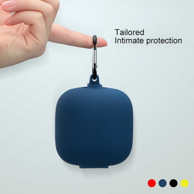 Solid Color Silicone Wireless Bluetooth Earphone Protective Case for Beats Powerbeats Pro, Wine Red, Black, Yellow, Dark Blue, Gray Blue, Grass Green, Grey, Light Purple, Mint Green, Purple, Red