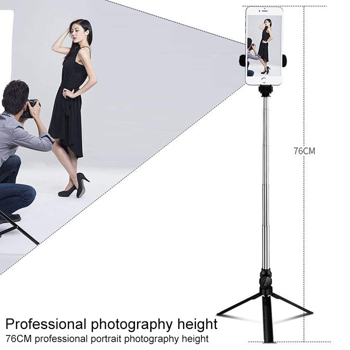 XT10 Multi-function Mobile Live Broadcast Bluetooth Self-timer Pole Tripod