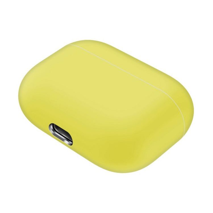For AirPods Pro Solid Color Silicone Earphone Protective Case, Grey, Light Purple, Black, Yellow, Pink