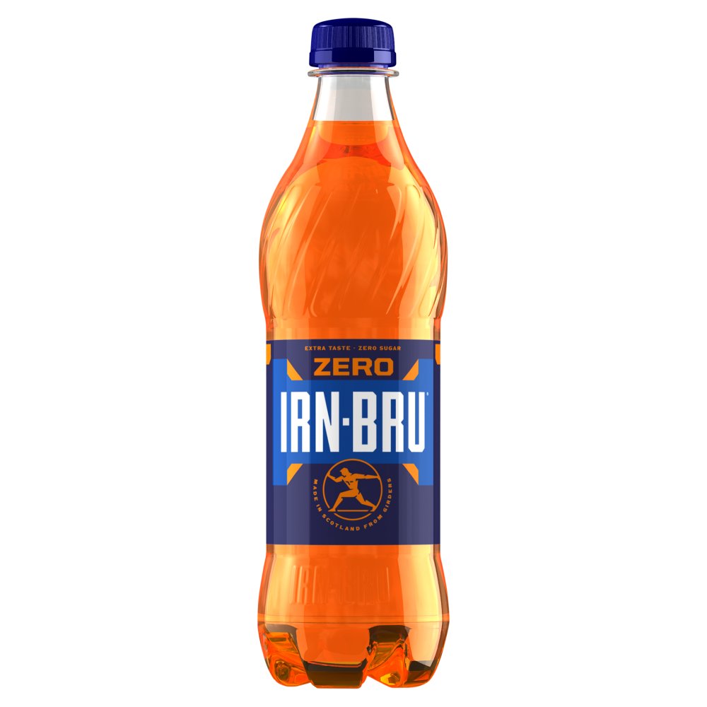 IRN-BRU ZERO Sugar Soft Drink 500ml (Case of 12)