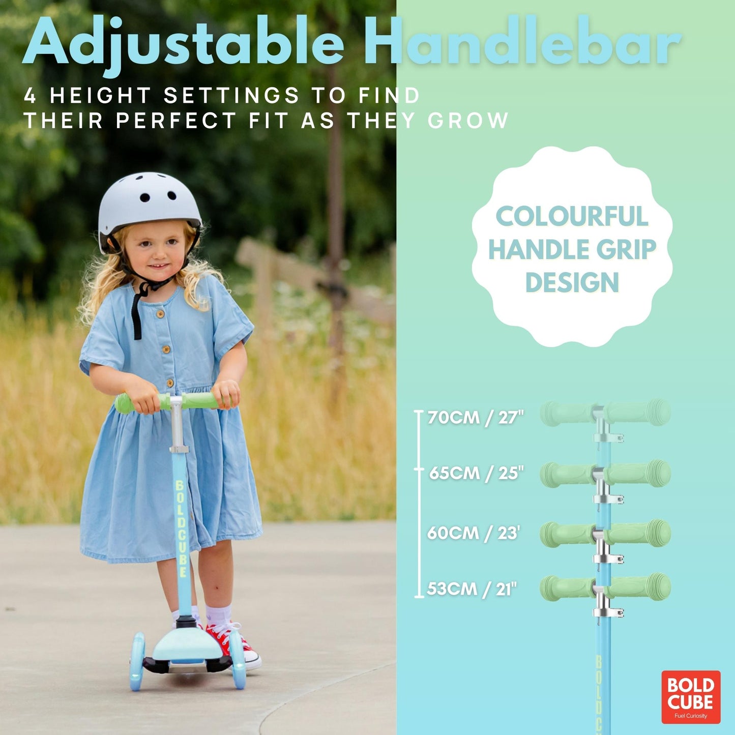 Blue & Green - Teeny 3 Wheel Scooter