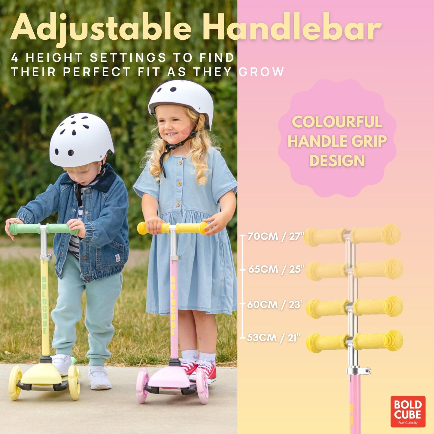 Pink & Yellow - Teeny 3 Wheel Scooter