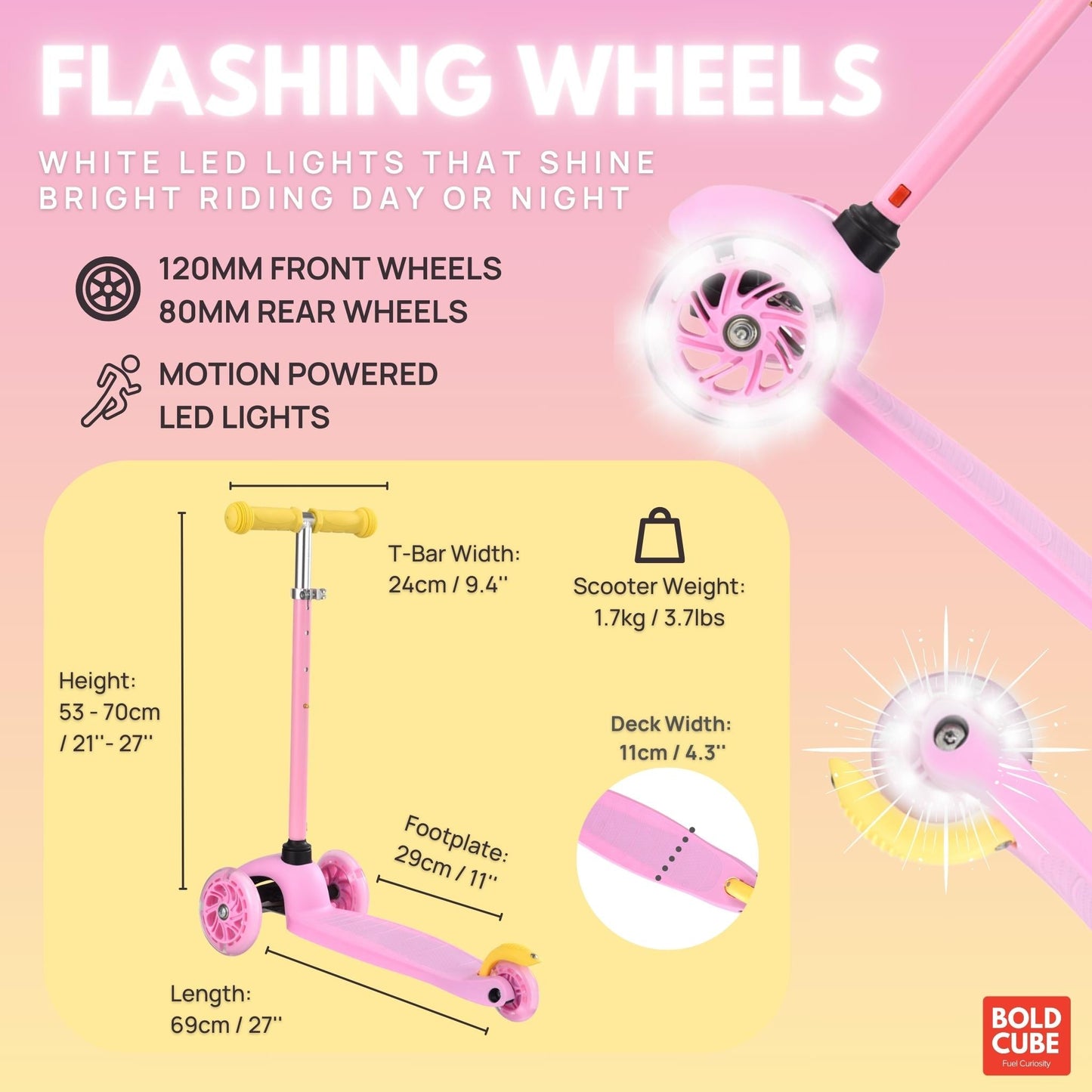 Pink & Yellow - Teeny 3 Wheel Scooter