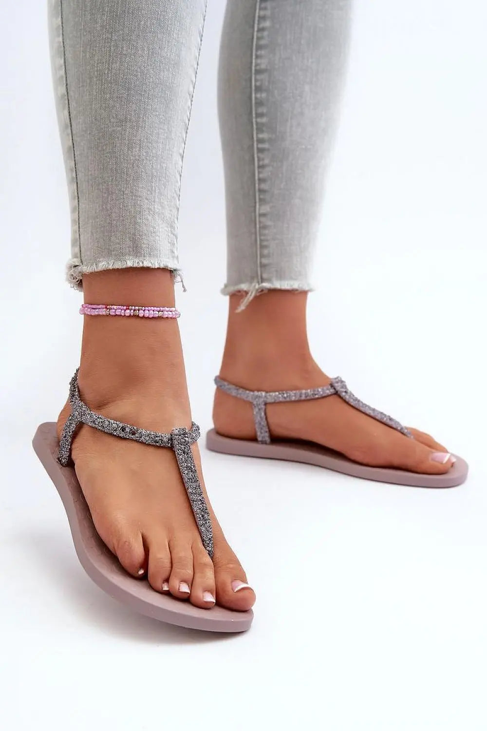 Ipanema Women’s Sandals – Eco-Friendly Glitter Design with Buckle Closure