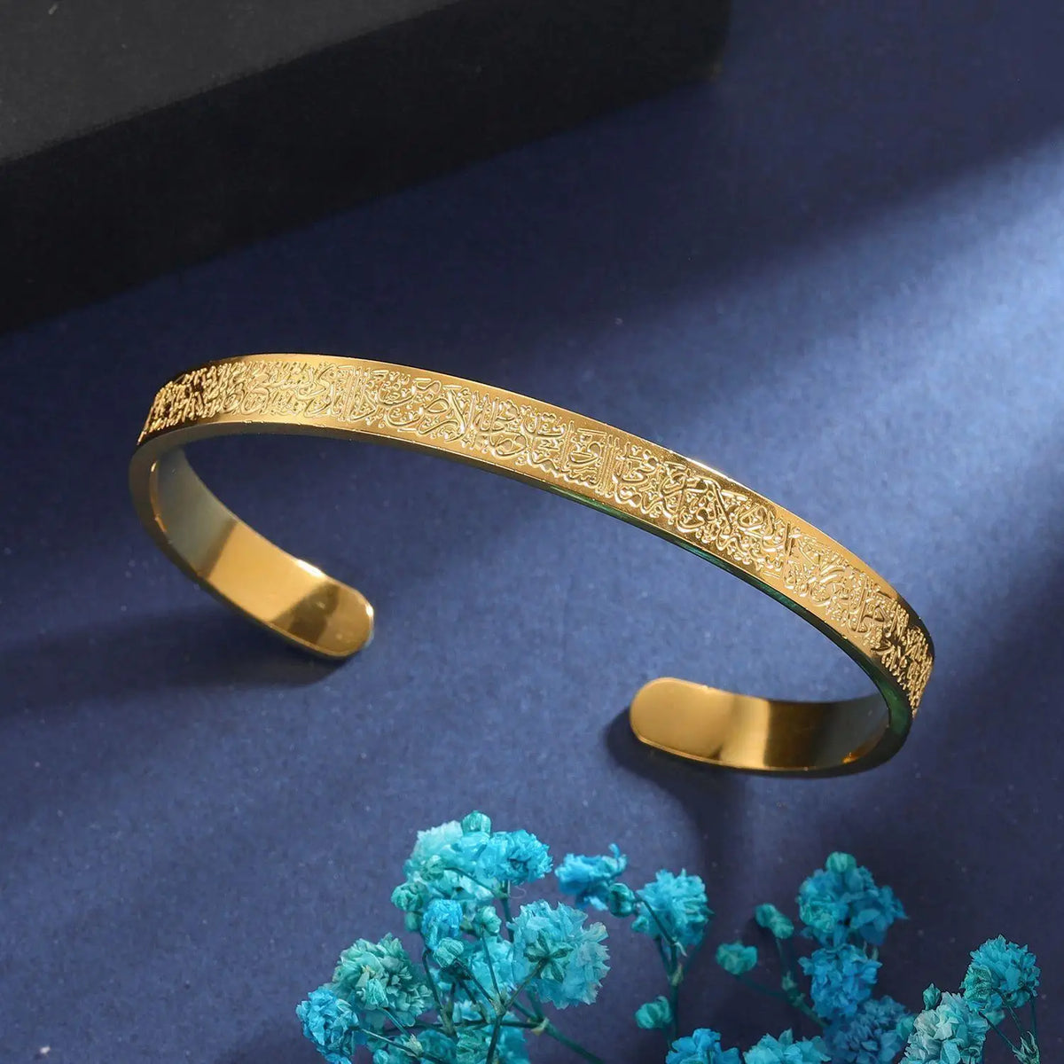 Islamic Ayatul Kursi Bracelet – Stainless Steel Arabic Bangle Women Quran Eid