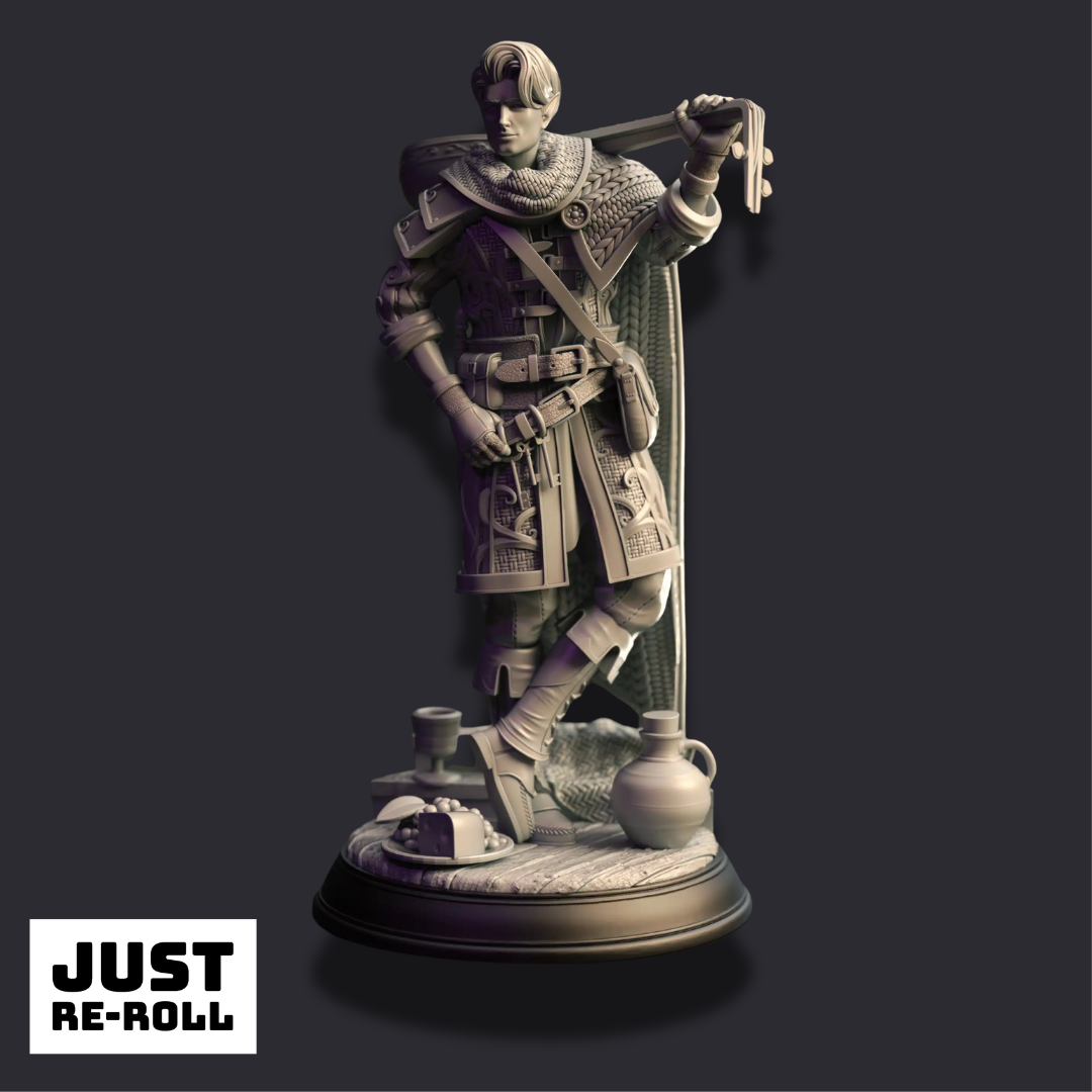 Nathaniel – Benevolent Bard - 3D Printed Bard Miniature