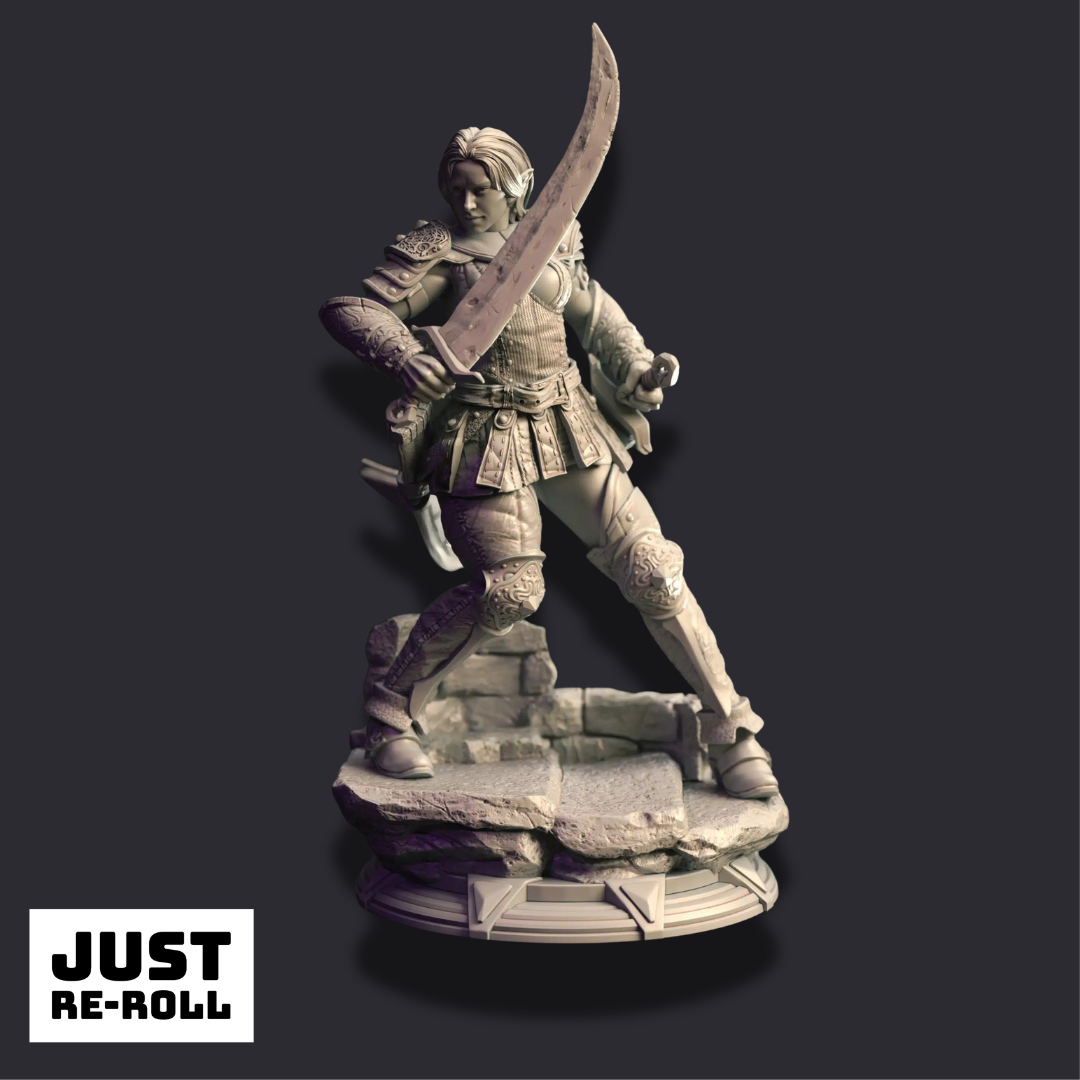 Scarlett – Shadowfoot - 3D Printed Fighter Miniature