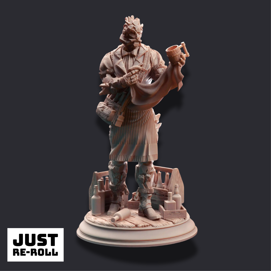 Brick – Soulforged Bartender - 3D Printed Automaton Miniature
