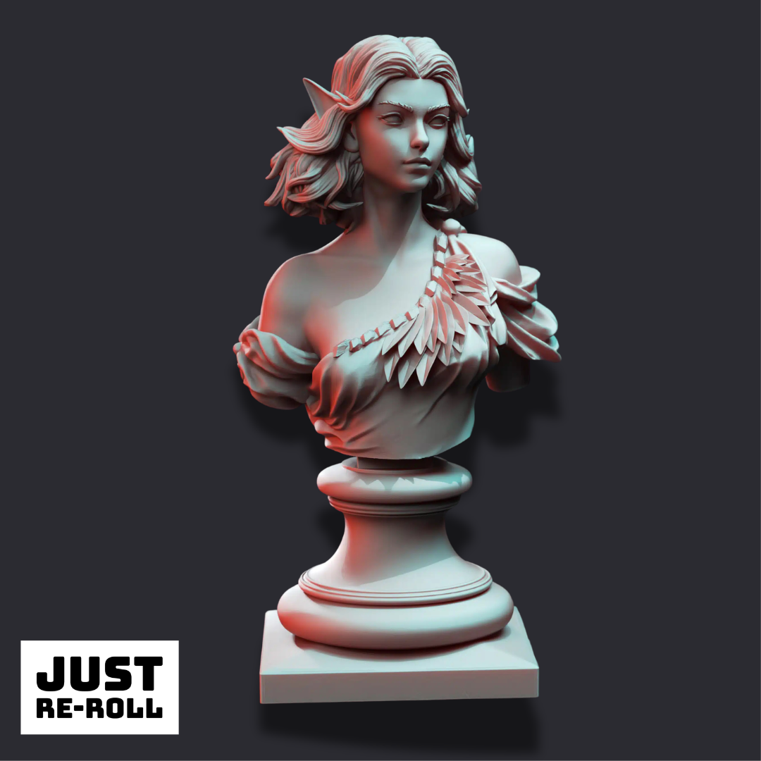 Cesedra Bust – The Love Fantasy Elf Sculpt, Unpainted Resin Miniature