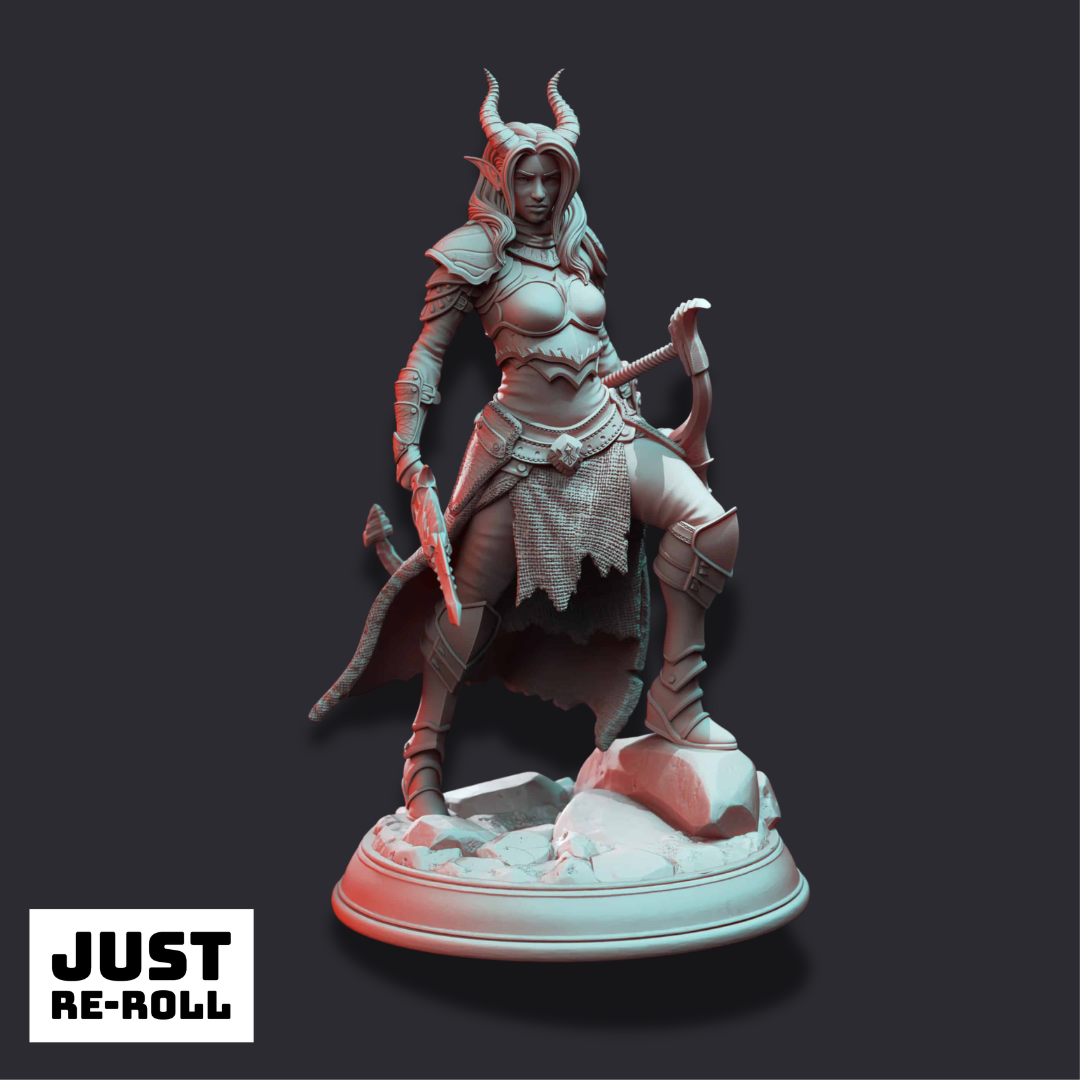Elkava of the Sixth – Deception Huntress - 3D Printed Ranger Miniature