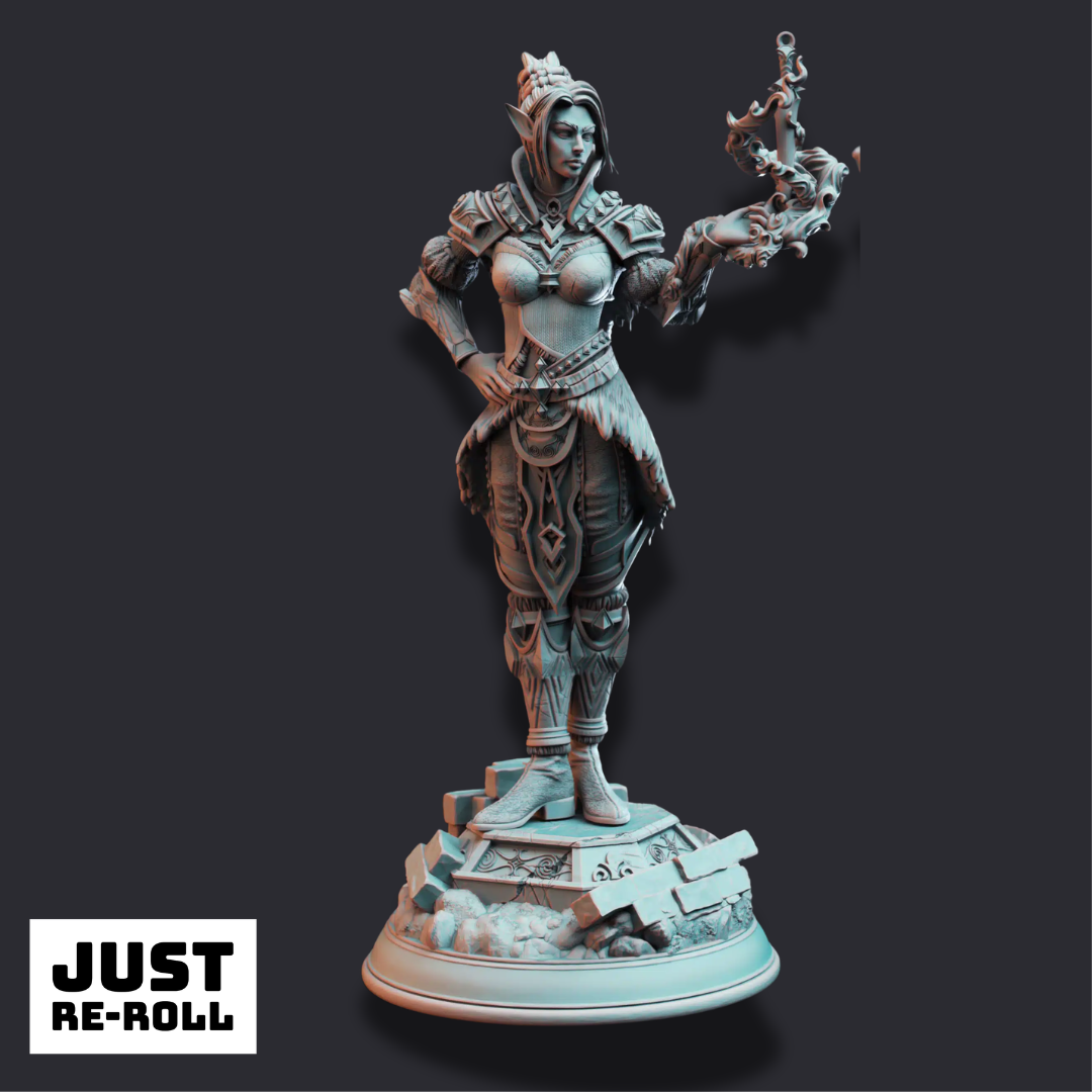 Calanar – Half Elf Psionic Agent - 3D Printed Rogue Character Miniature