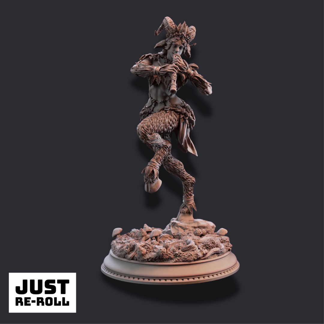 Sylvia of the Fringe – Faun Enchantress - 3D Printed Bard Character Miniature