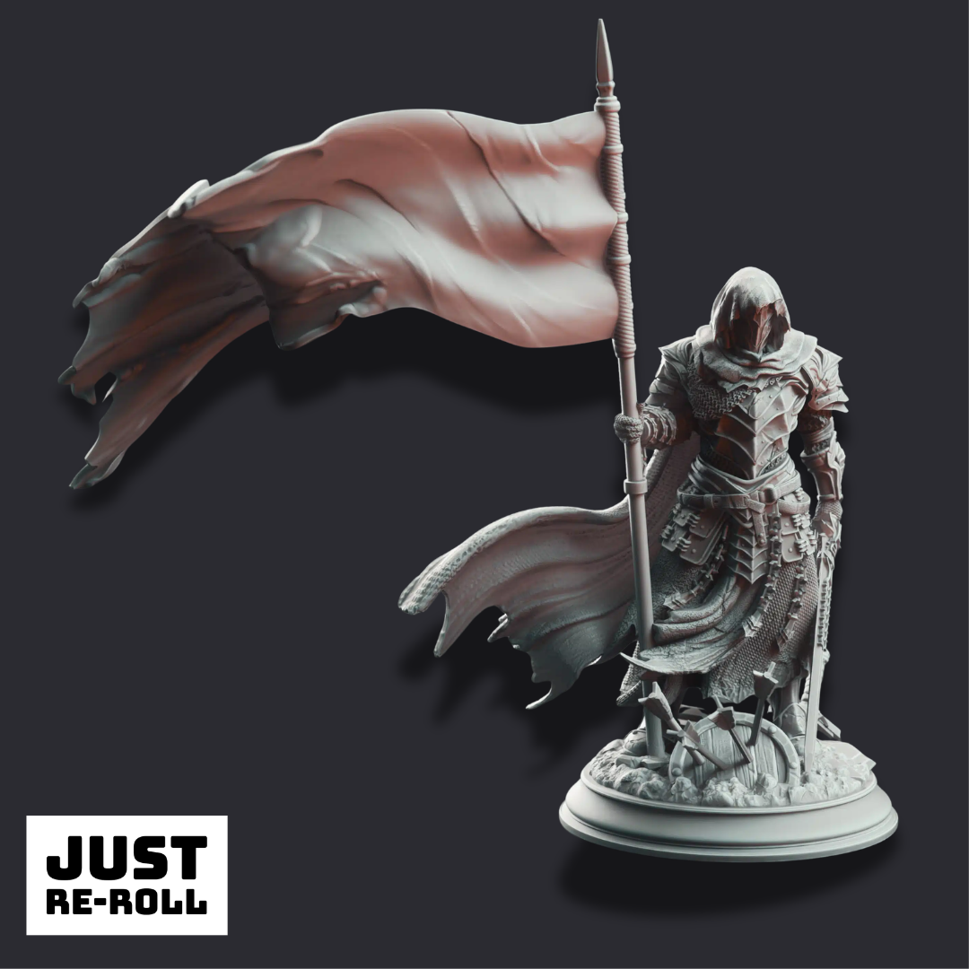 Florian the Fallen – Deserter Knight - 3D Printed Fighter Character Miniature