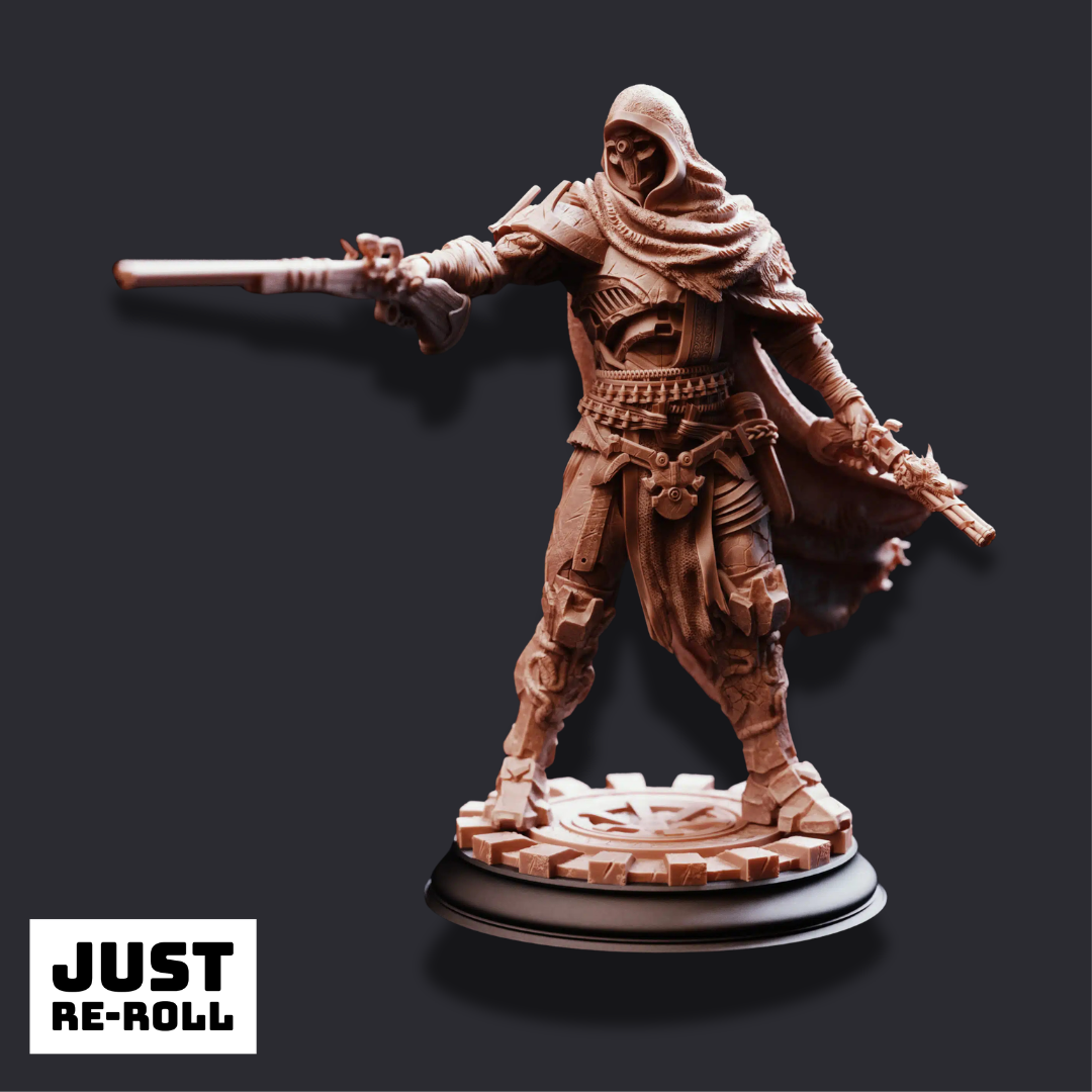 Big Iron – Soulforged Hunter - 3D Printed Gunslinger Miniature