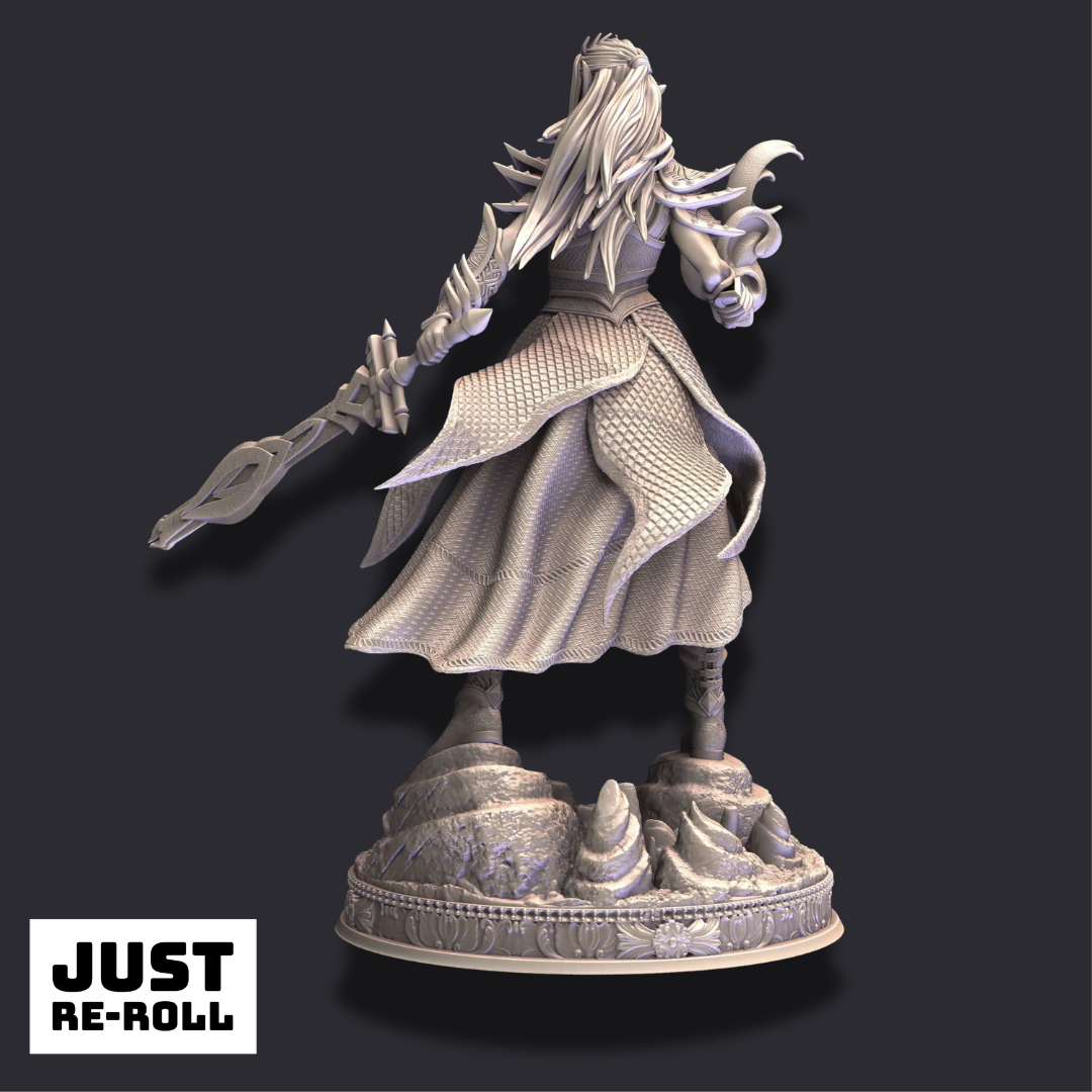 Elaina Naire – The Deathbringer - 3D Printed Wizard Character Miniature
