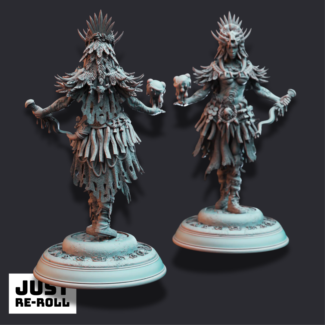 Driga – Colossal Blood Shaman - 3D Printed Druid Character Miniature
