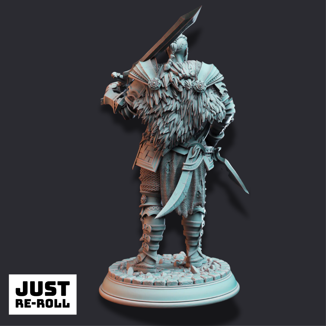 Akranak – Colossal Cleric of War - 3D Printed Cleric Character Miniature