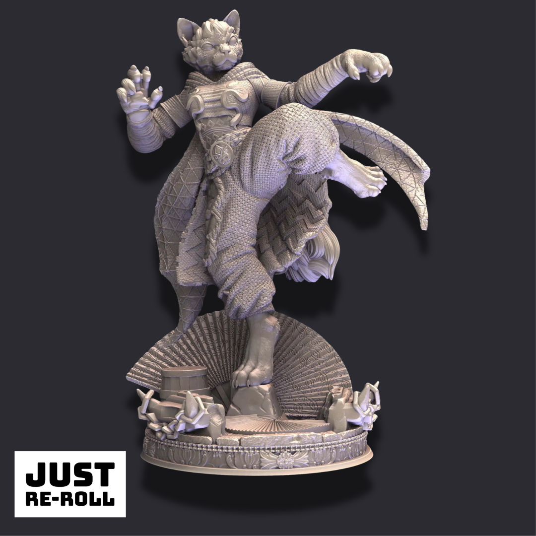 Katrin Veldius – Travelling Assassin - 3D Printed Monk Character Miniature