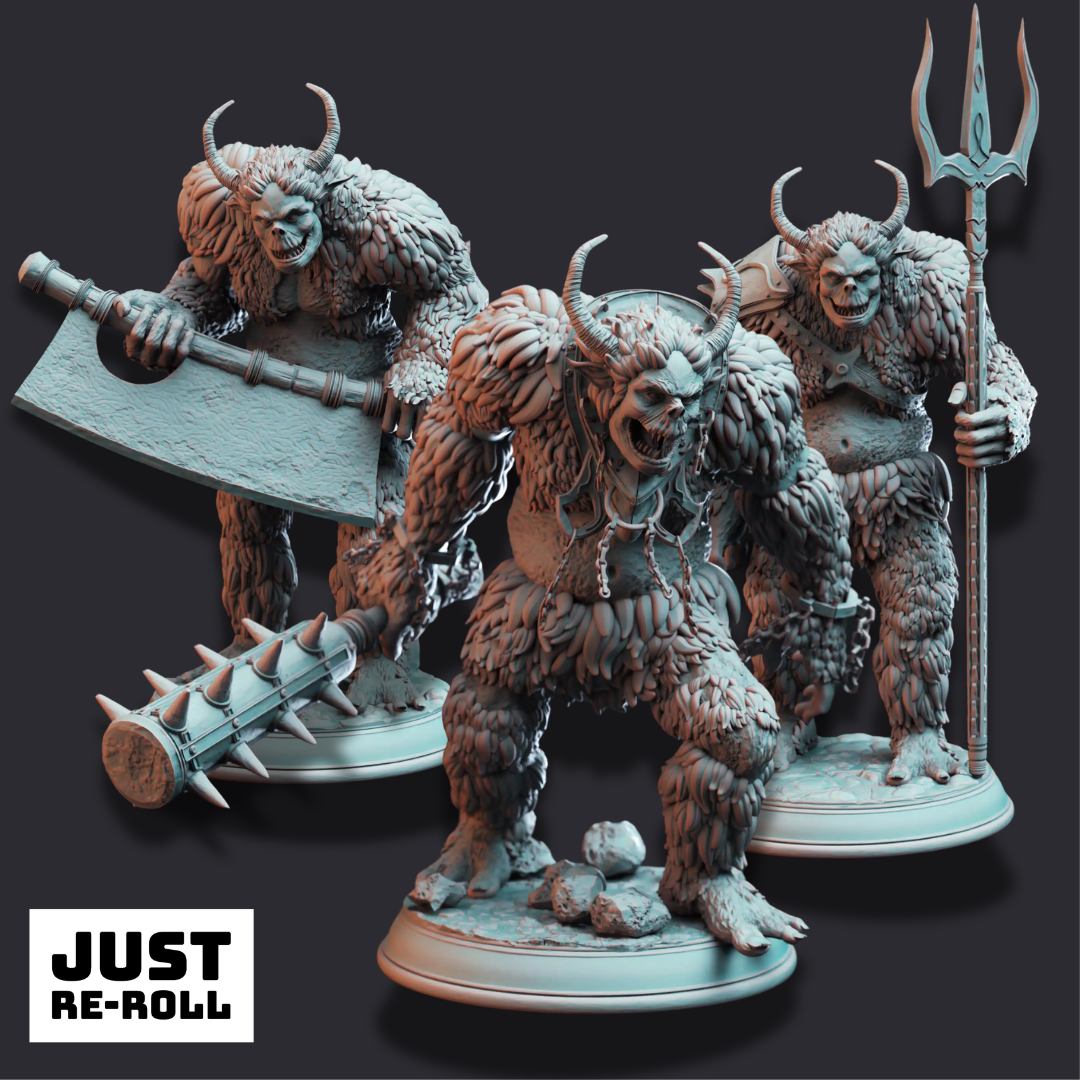 Tulva Drolls – Snow Trolls of the Deep - 3D Printed Monster Miniatures