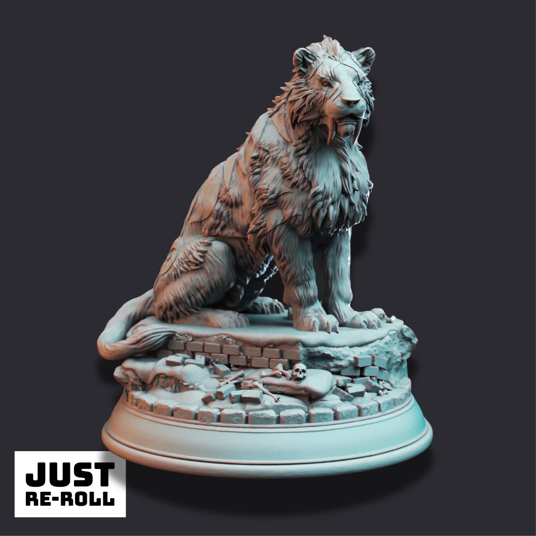 Sabka – Giant Sabertooth Tiger - 3D Monster Miniature