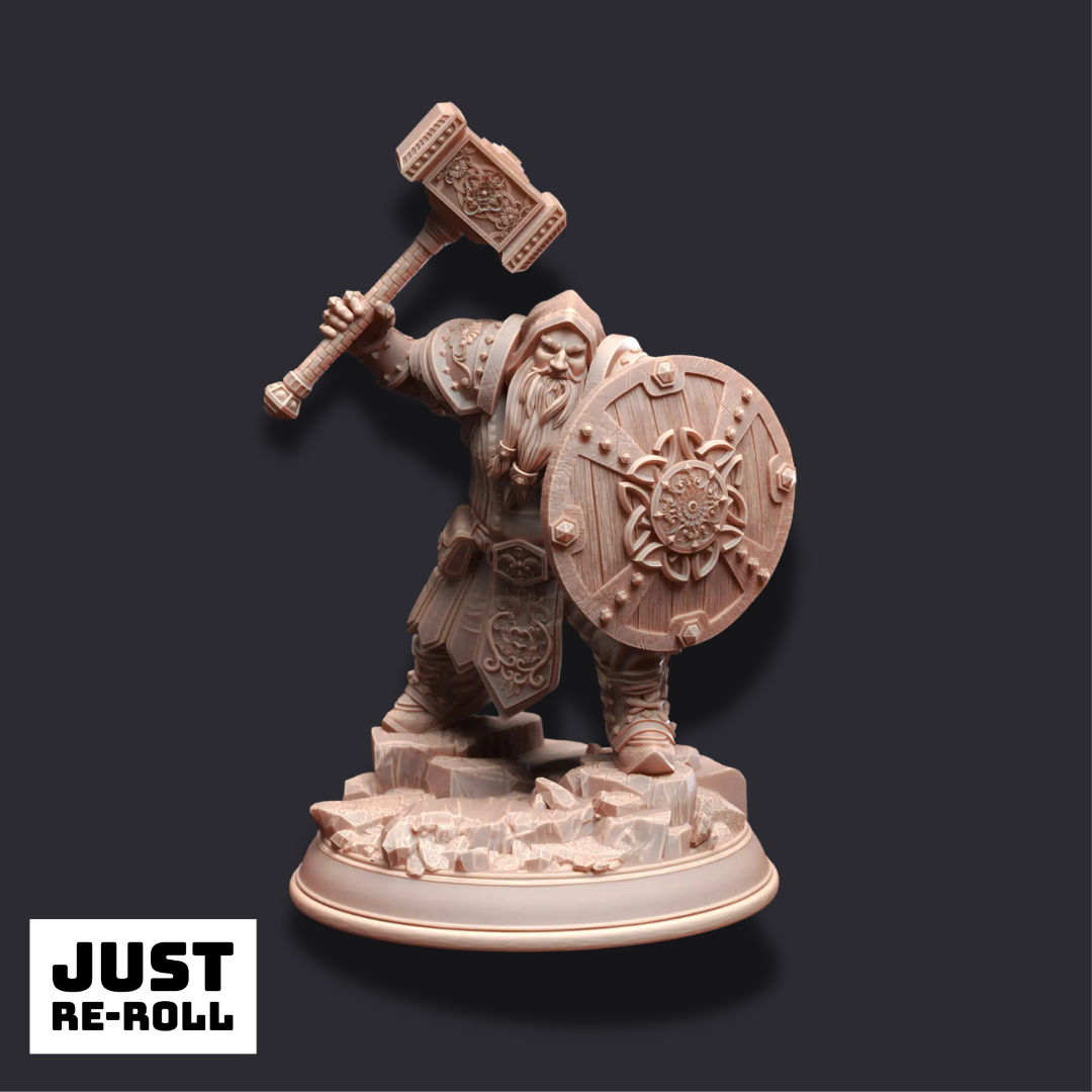 Dwarven Cleric Miniature – Tors of Delvdor, Life Cleric, Tabletop Gaming Resin Model