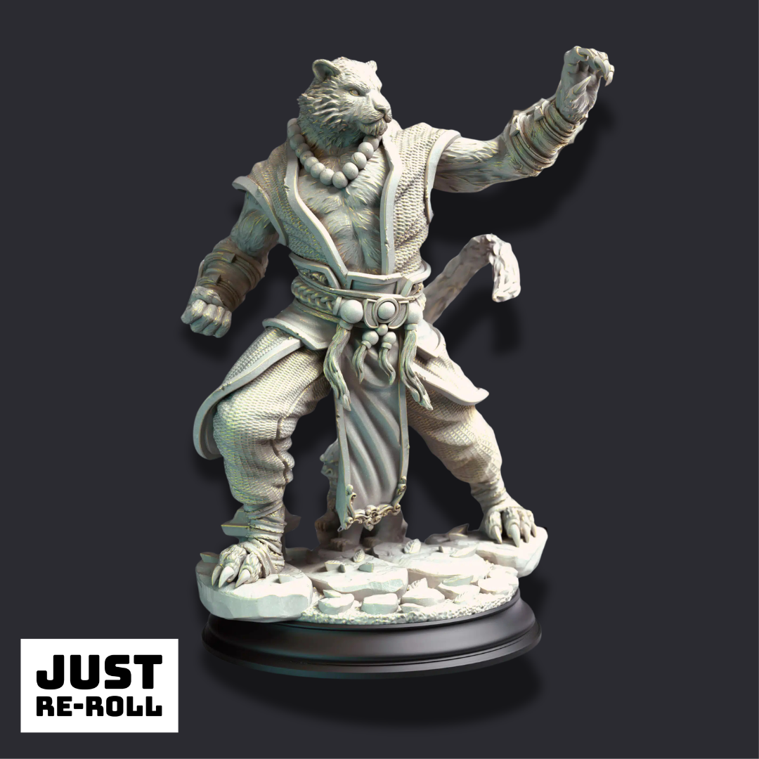 Raiko – Tiger Monk - 3D Printed Monk Miniature