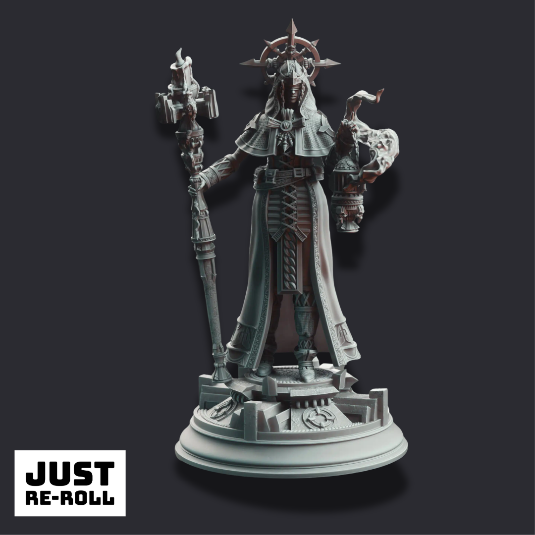 Amélie Saffron – Maiden Cleric - 3D Printed Cleric Character Miniature