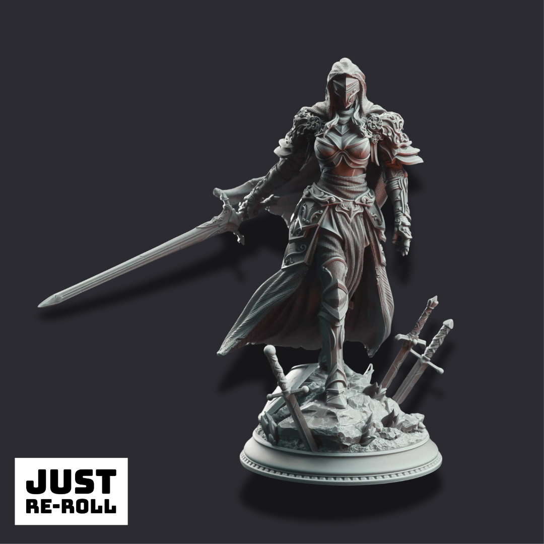 Lydia the Merciless – Duke’s Commander - 3D Printed Fighter Character Miniature