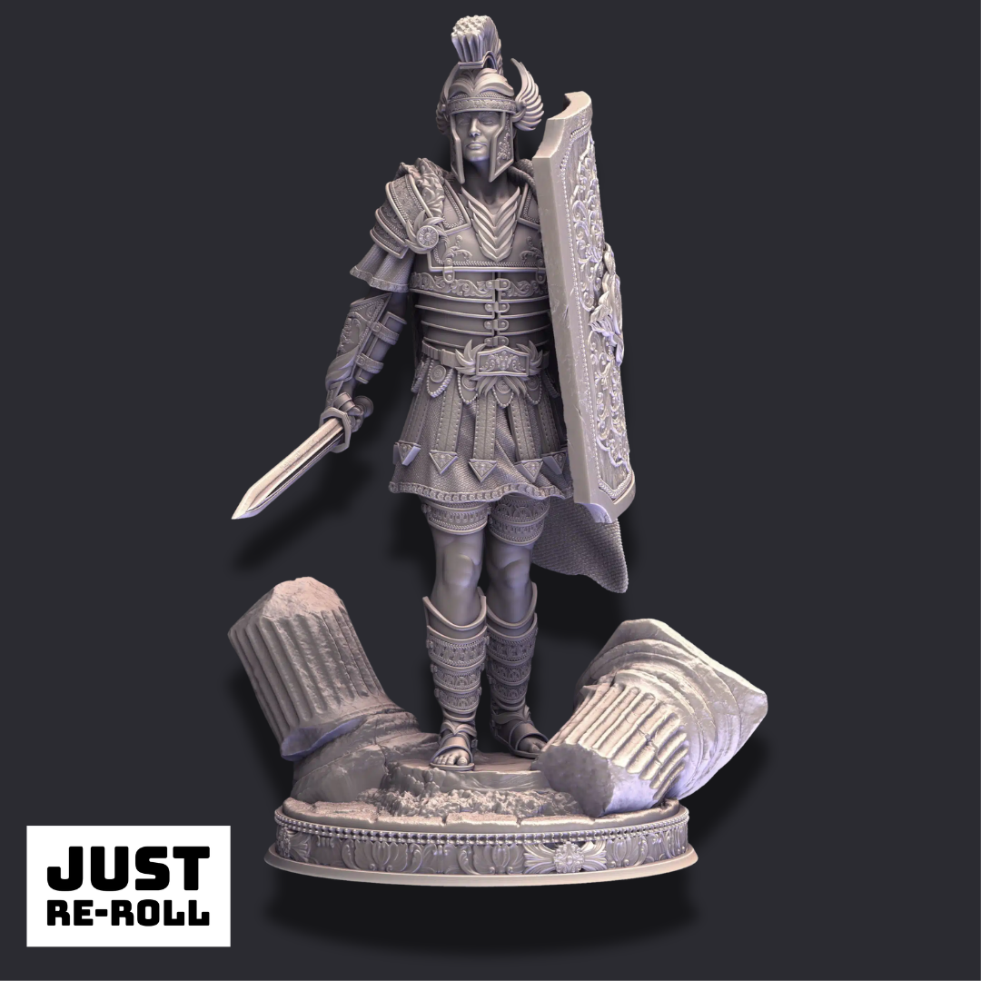 Trellus Tacitus – Baldurian Defector - 3D Printed Fighter Character Miniature