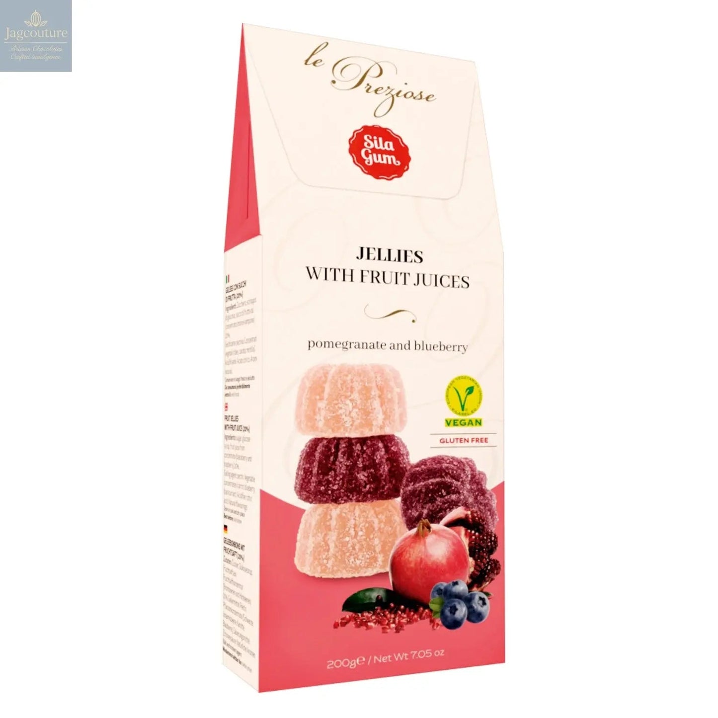 Italian pomegranate and blueberry jellies