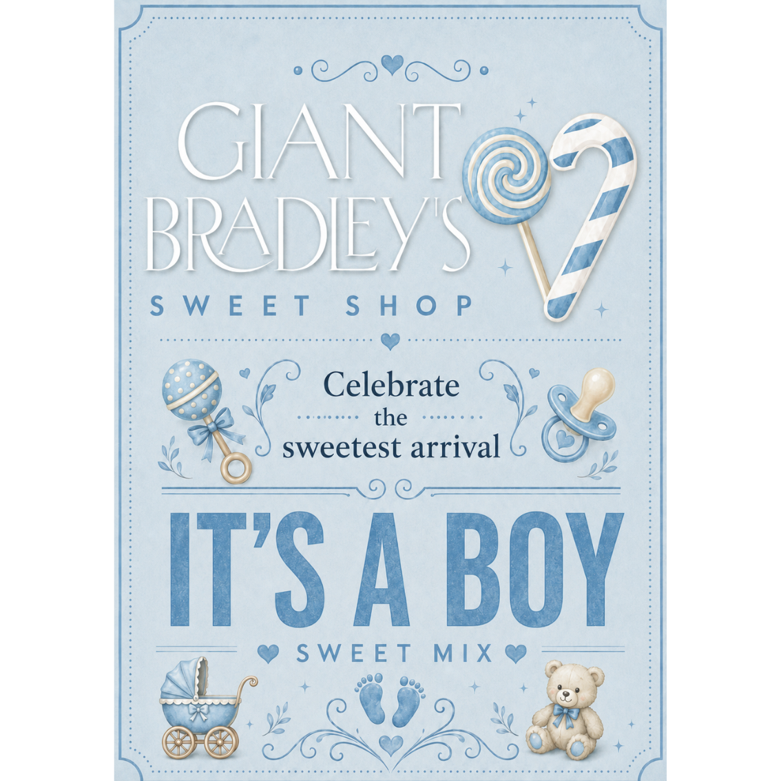 Its a Boy Pouch Perfect for Parties & Baby Showers