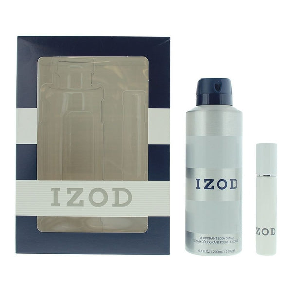 Izod White Gift Set 15ml EDT + 200ml Body Spray Men's Fragrance