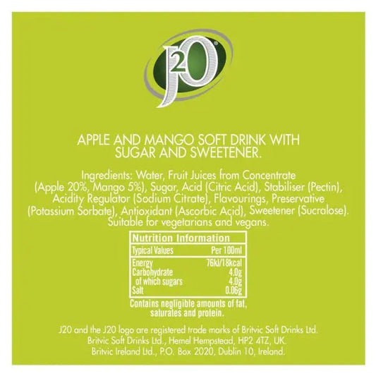 J2O Apple & Mango 12 x 275ml (Case of 12)