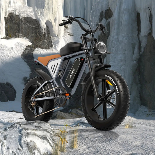 JANSNO Adults Electric Bike with Dual Suspension