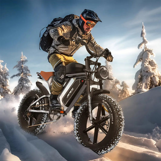 JANSNO Adults Electric Bike with Dual Suspension