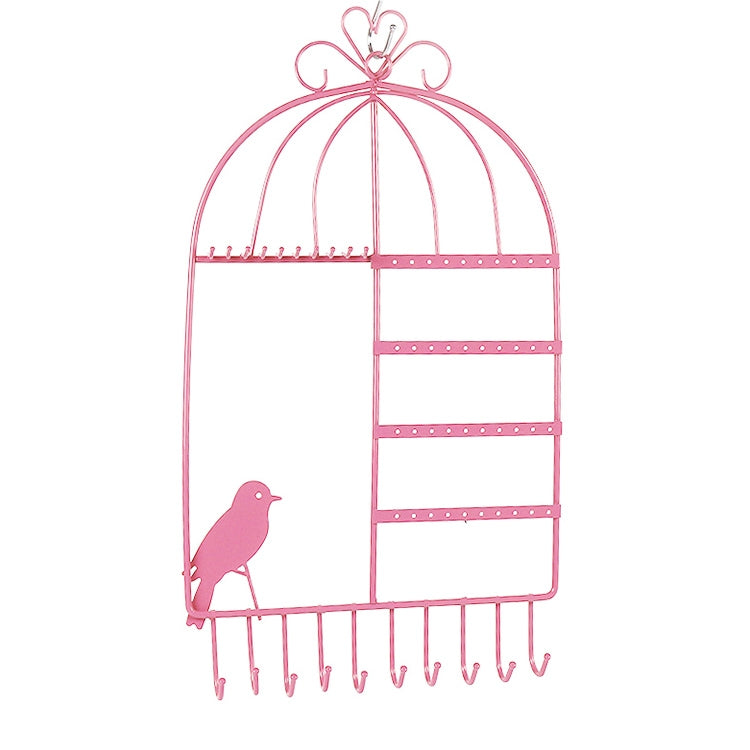 Birdcage Shape Ear Stud Earrings Bracelet Pendant Necklace Jewelry Display Storage Rack