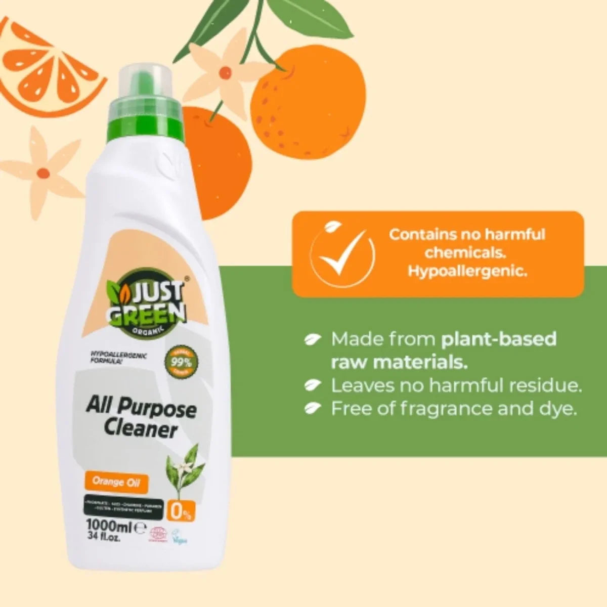 Just Green Organic All Purpose Cleaner 1000ml