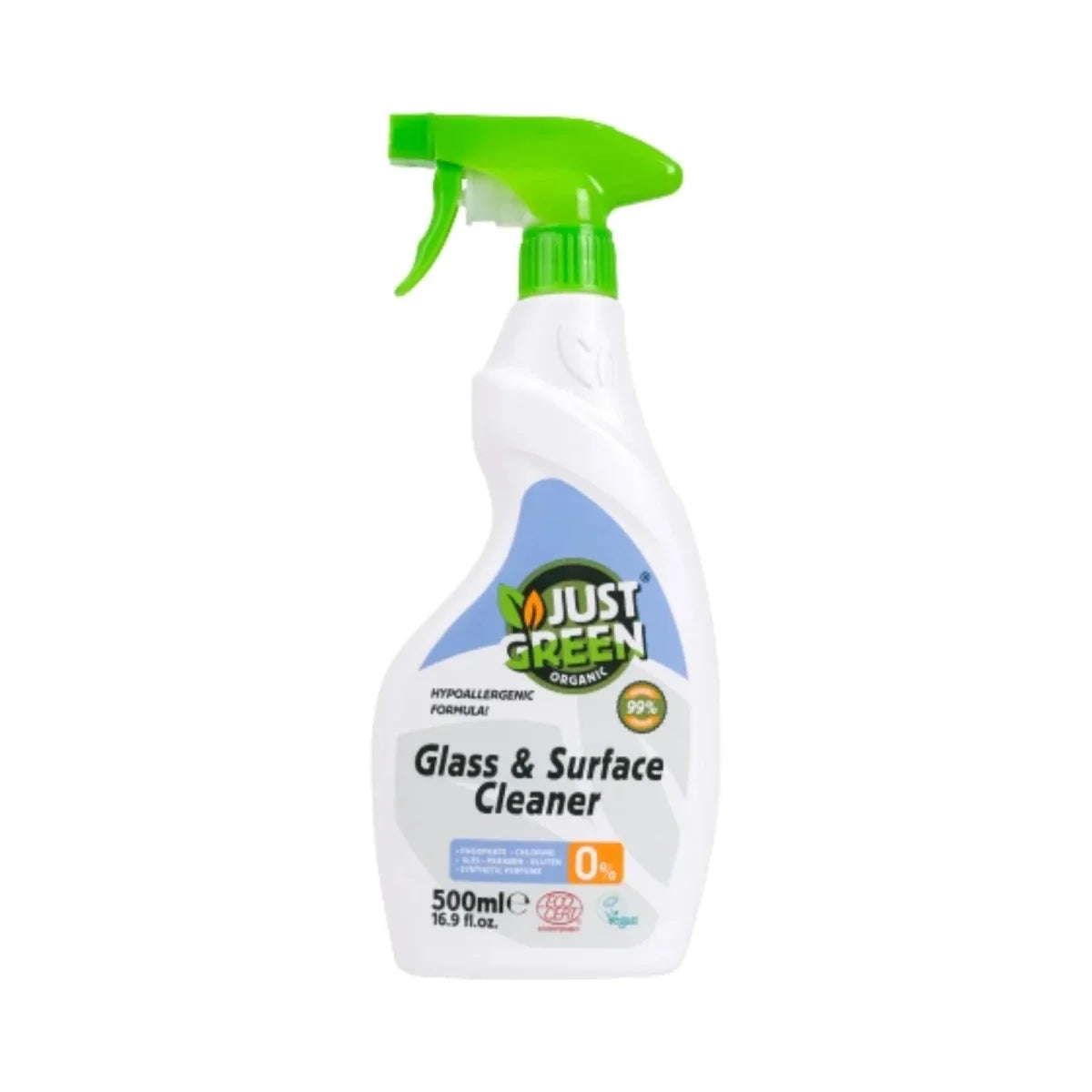 Just Green Organic Glass & Surface Cleaner 500ml