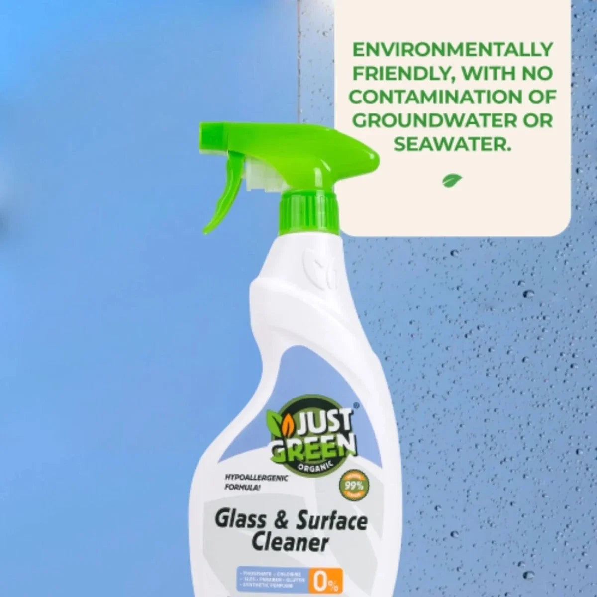 Just Green Organic Glass & Surface Cleaner 500ml