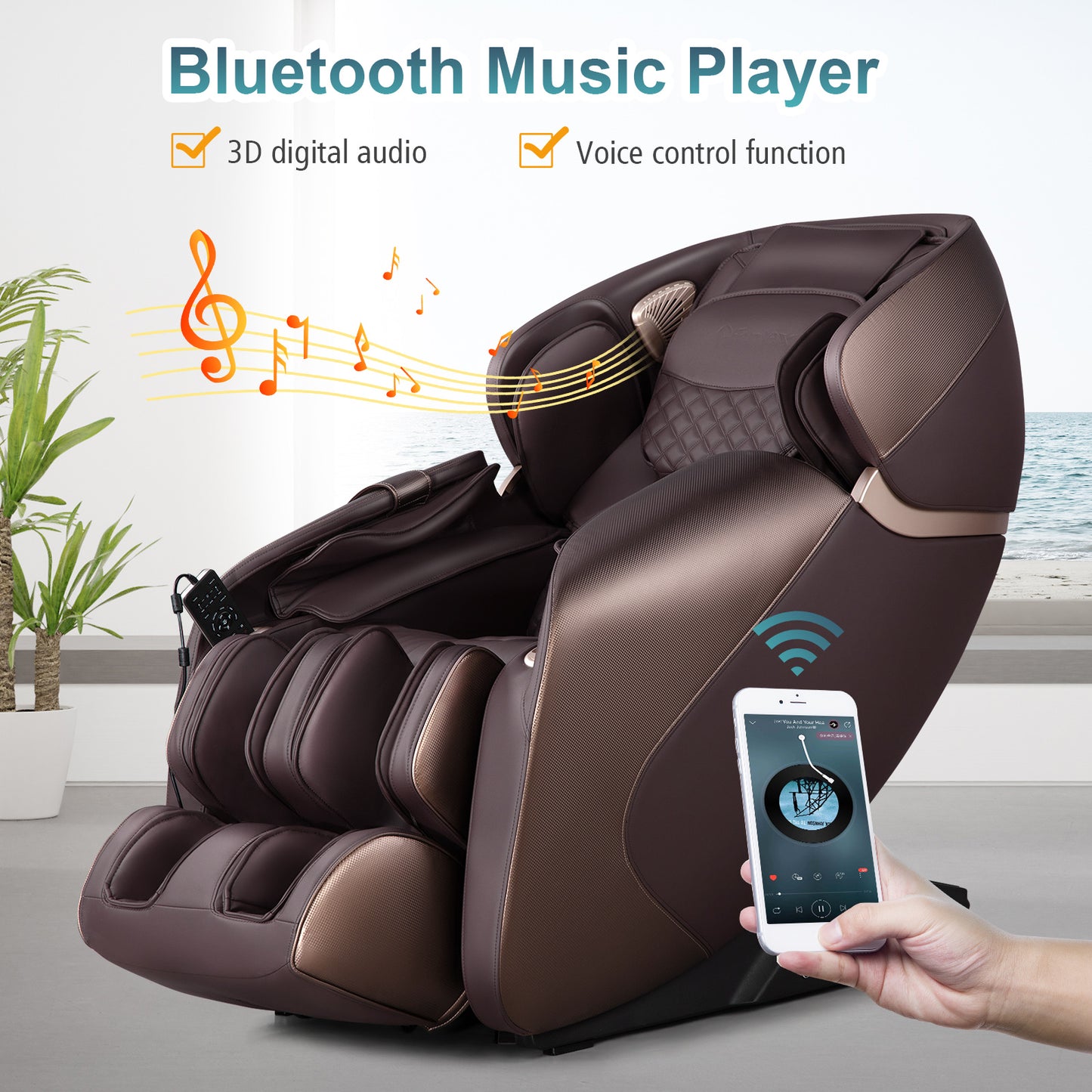 Full Body Electric Zero Gravity Massage Recliner with Foot Roller-Black