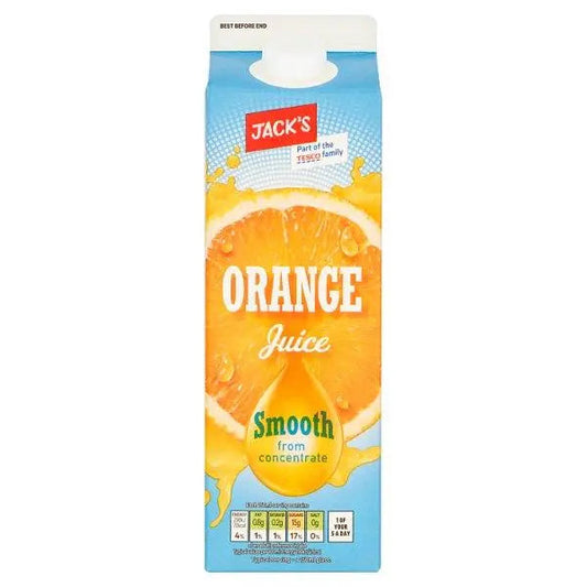 Jack's Orange Juice Smooth from Concentrate 1 Litre (Case of 6)